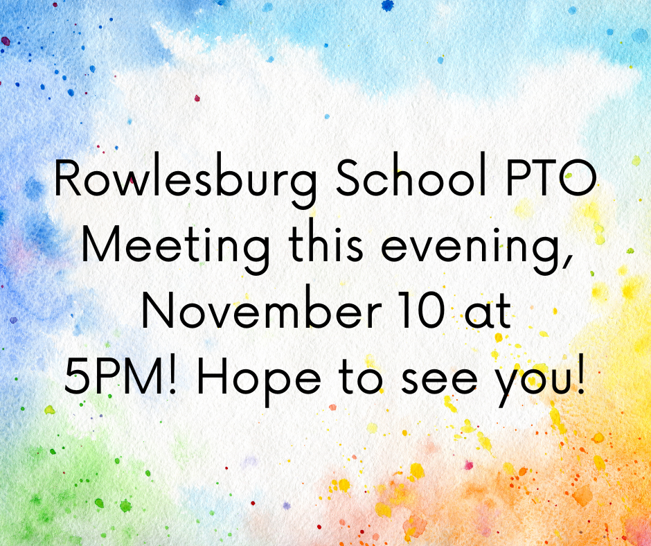 Rowlesburg School PTO Meeting