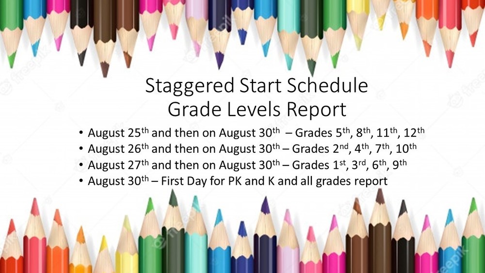 Staggered Start Schedule