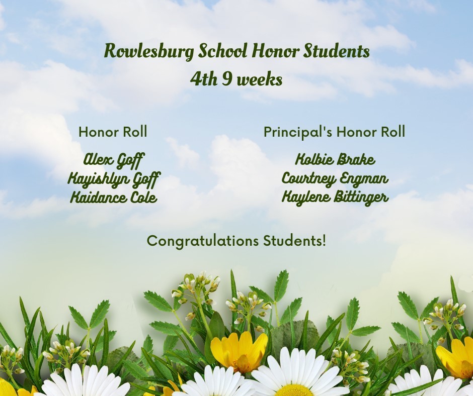 Honor Students 4th 9 weeks