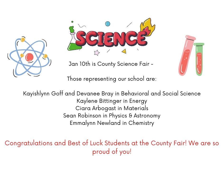 County Science Fair Participants