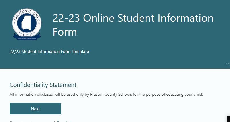 Online Student Form