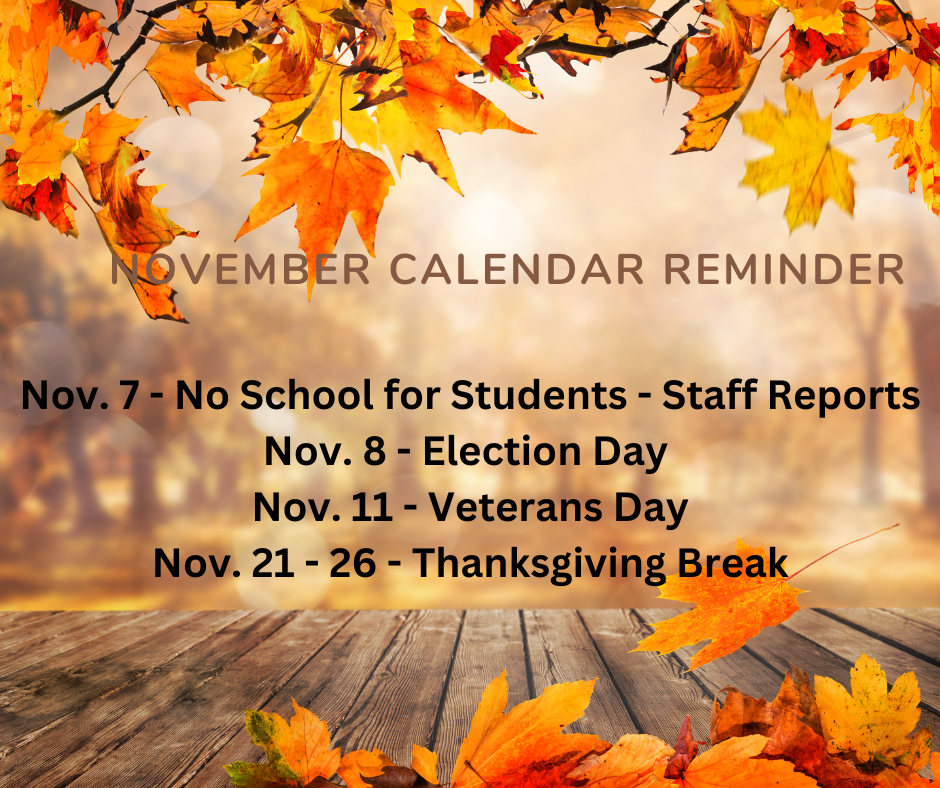 November Calendar Reminder